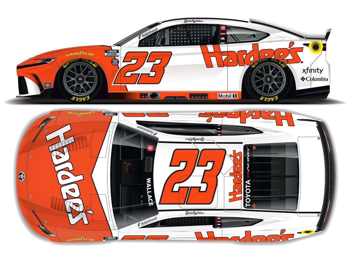 BUBBA WALLACE 2026 HARDEE'S FLASHBACK 1:24 COLOR CHROME ARC DIECAST