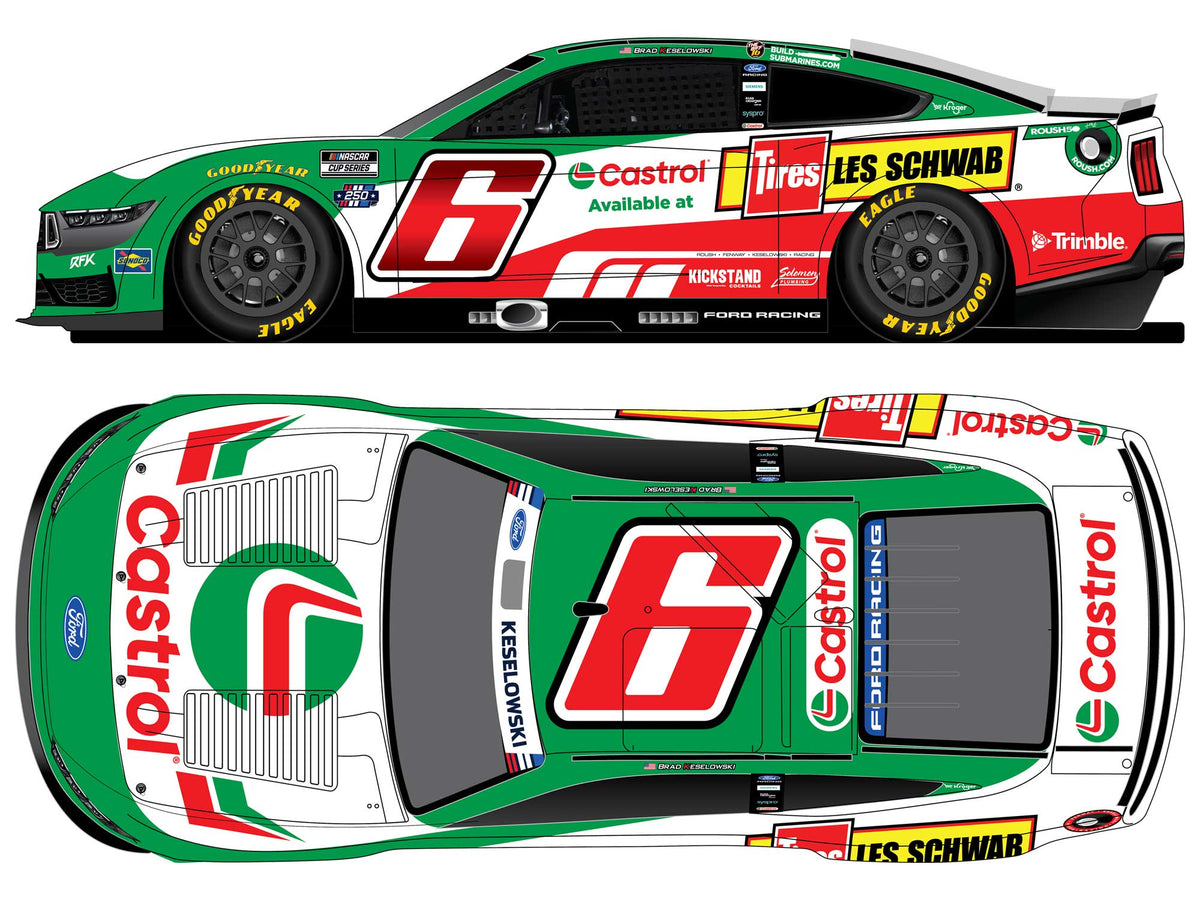 BRAD KESELOWSKI 2026 CASTROL / LES SCHWAB TIRE CENTERS 1:24 GALAXY (BLACK) NASCAR DIECAST