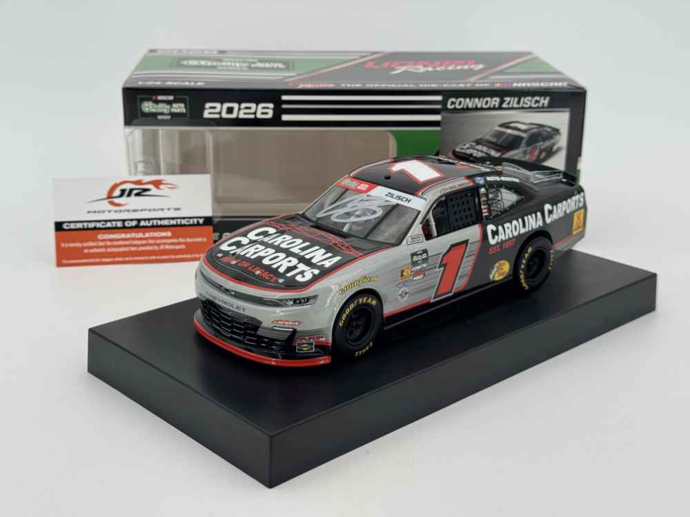 Connor Zilisch Autographed 2026 Carolina Carports 1:24