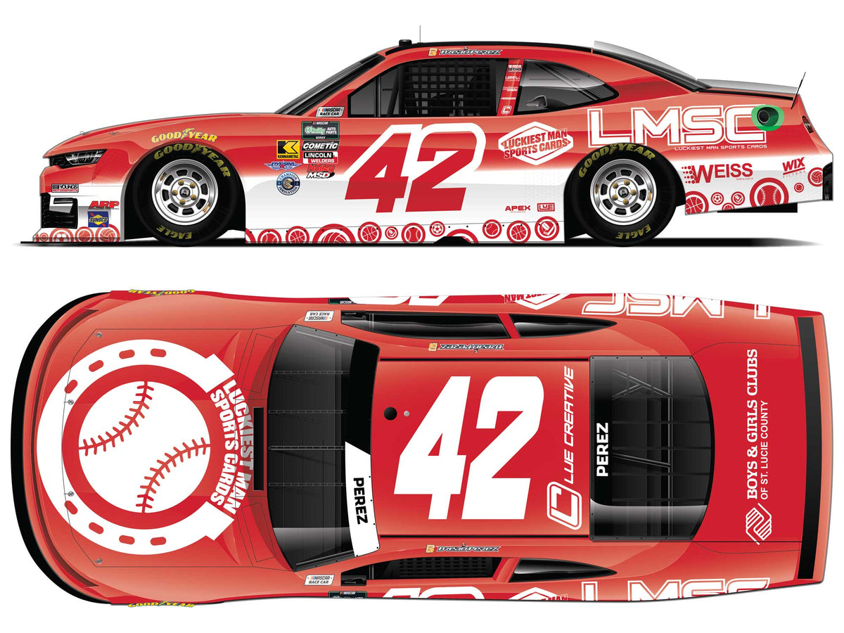 BRAD PEREZ 2026 LUCKIEST MAN SPORTS CARDS 1:24 GALAXY COLOR NASCAR DIECAST - O'REILLY AUTO PARTS SERIES
